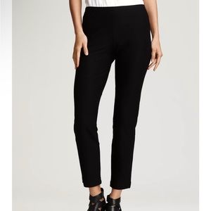 Eileen Fisher black slim ankle pull on pants, size medium